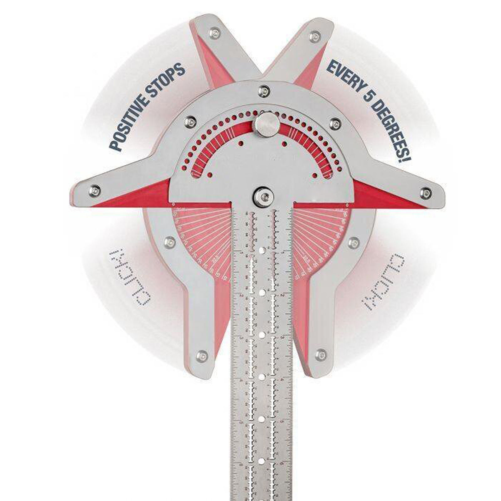 Woodworkers Edge Ruler Protractor Angle Protractor Two Arm Woodworking Ruler Measure Instruments Carpentry Tools - Image 2