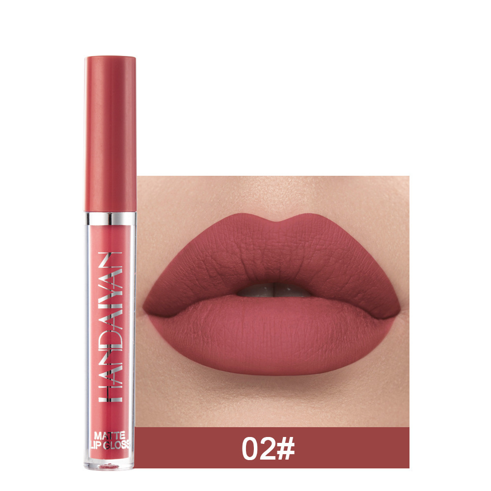 Lip Mud Lazy Lipstick Lip Glaze Authentic Matte Lip Gloss Not Easy To Dip Cup - Image 8