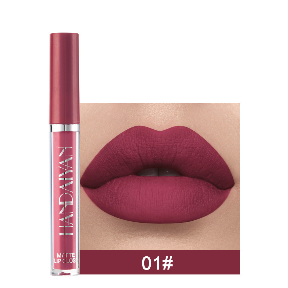 Lip Mud Lazy Lipstick Lip Glaze Authentic Matte Lip Gloss Not Easy To Dip Cup - Image 3