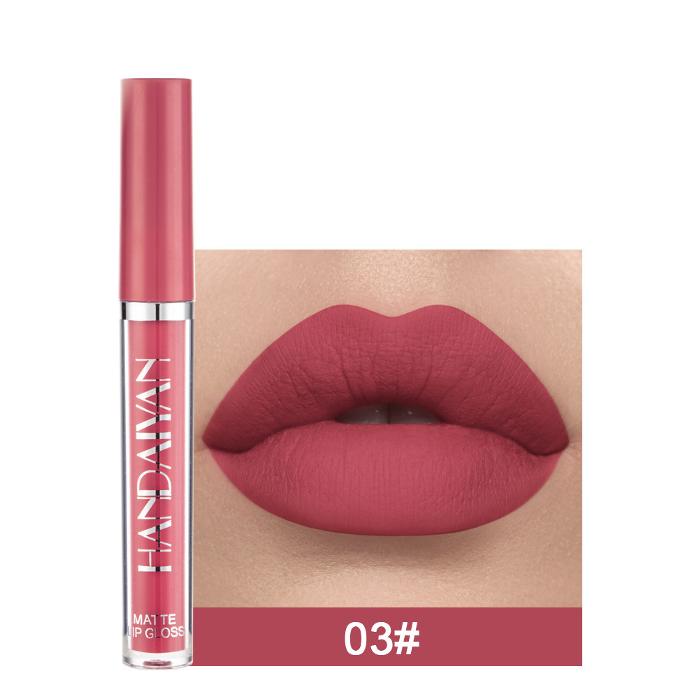 Lip Mud Lazy Lipstick Lip Glaze Authentic Matte Lip Gloss Not Easy To Dip Cup - Image 9